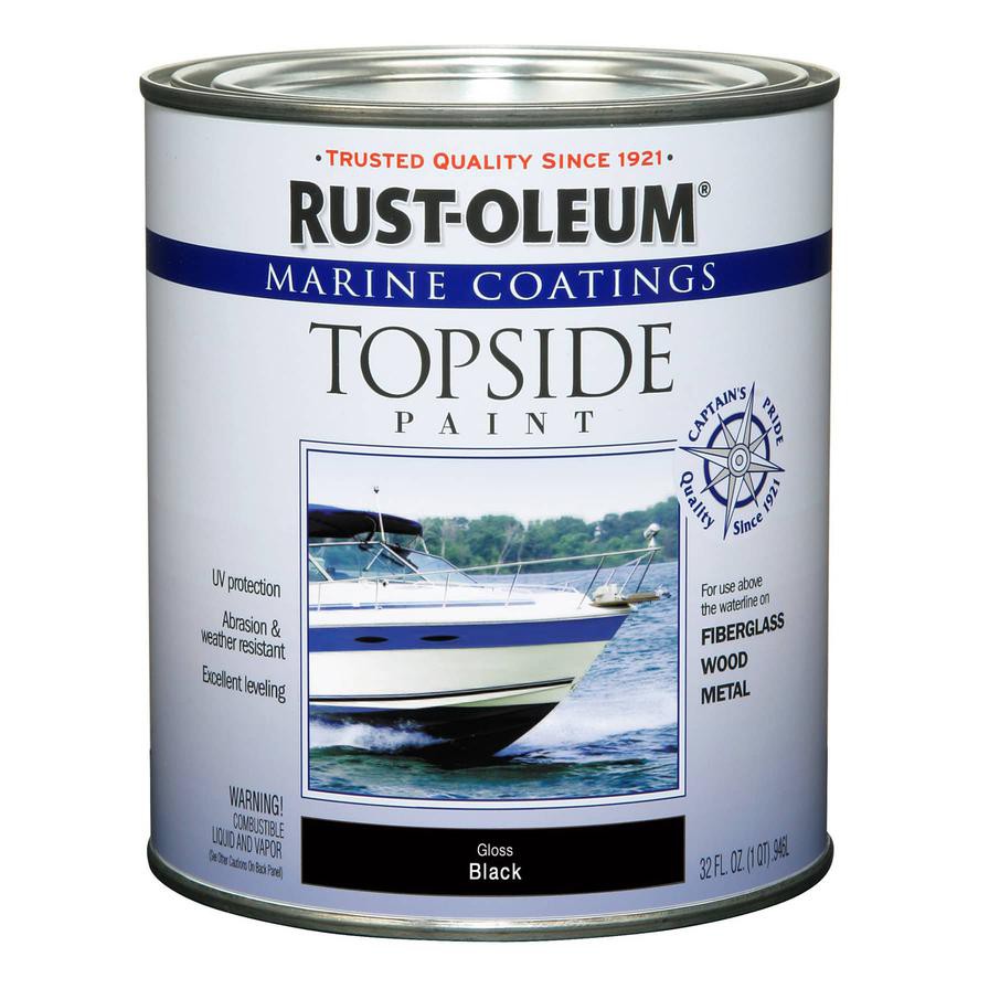 Rustoleum Marine Coatings Topside Paint (946 ml, Black, Glossy)