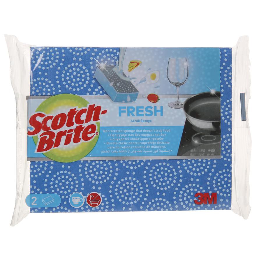 3M Scotch-Brite Fresh Non Scratch Scrub Sponge (2 pcs)