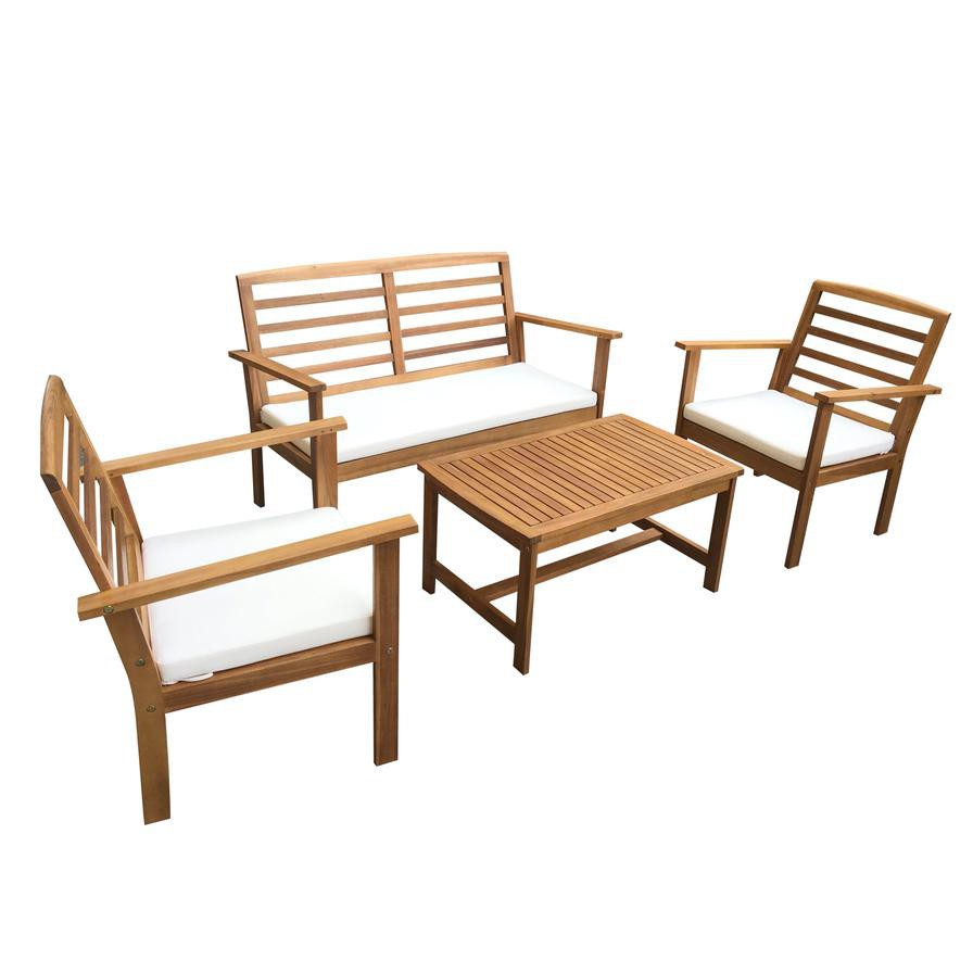 THB 4-Seater Eucalyptus Wood Sofa Set Generic (4 Pc.)