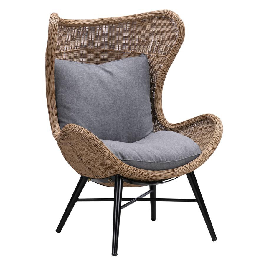 Cove Rattan Wing Back Egg Chair W/Cushion Generic, VS-MFC03 (84 x 80 x 114 cm)