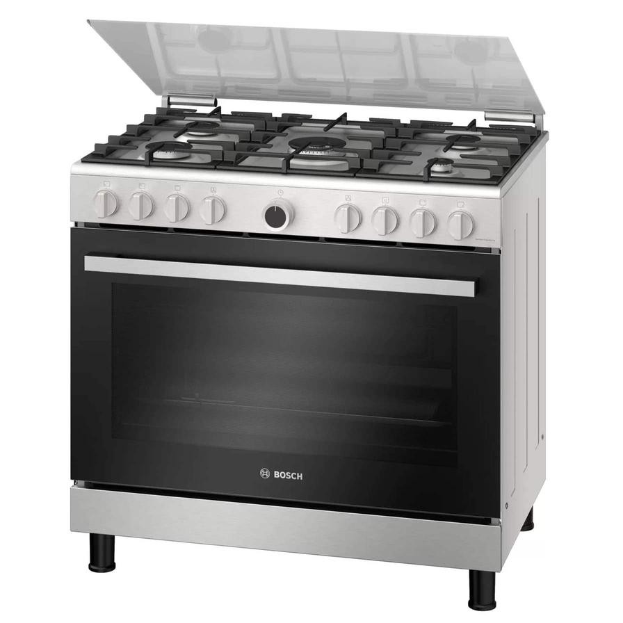 Bosch Serie 2 Freestanding 5-Burner Gas Cooker, HGV1D0V50M (88.4 x 89.9 x 60.7 cm)