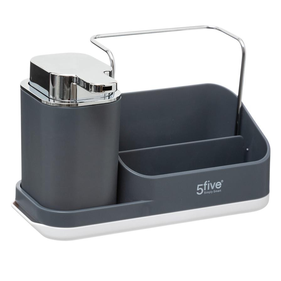 5five Neo Sink Caddy W/ Liquid Soap Dispenser (21.4 x 11.5 x 13.5 cm)