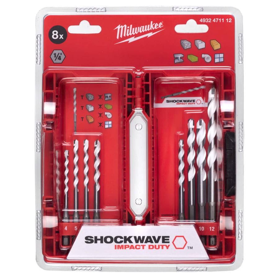 Milwaukee Shockwave Impact Duty Multi-Material Drill Bits Set (8 Pc.)