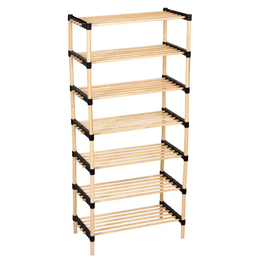 Seowood Bamboo Multi Purpose 7-Tier Modular Shelf (28 x 56 x 114 cm)