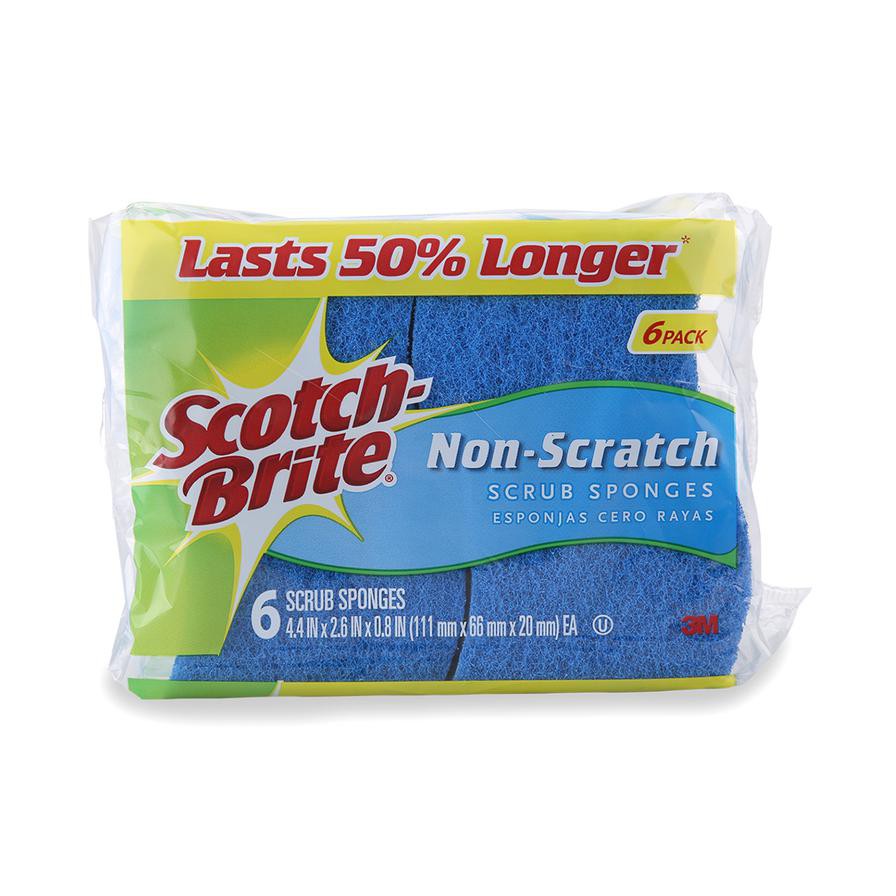 3M Scotch-Brite Non-Scratch Scrub Sponge (11 x 6.6 x 2 cm, 6 pcs)