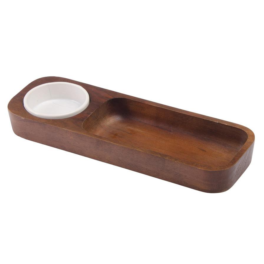 Billi Wooden Chip & Salsa Serving Tray