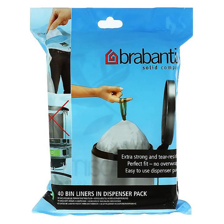 Brabantia Perfect Fit Bin Liner Bags F (20 L, 40 pcs)
