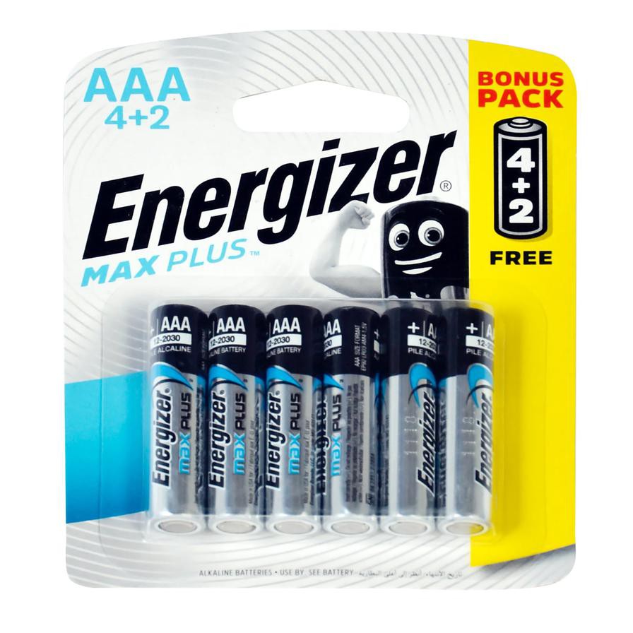 Energizer Max Plus AAA Alkaline Battery (4+2 Free)