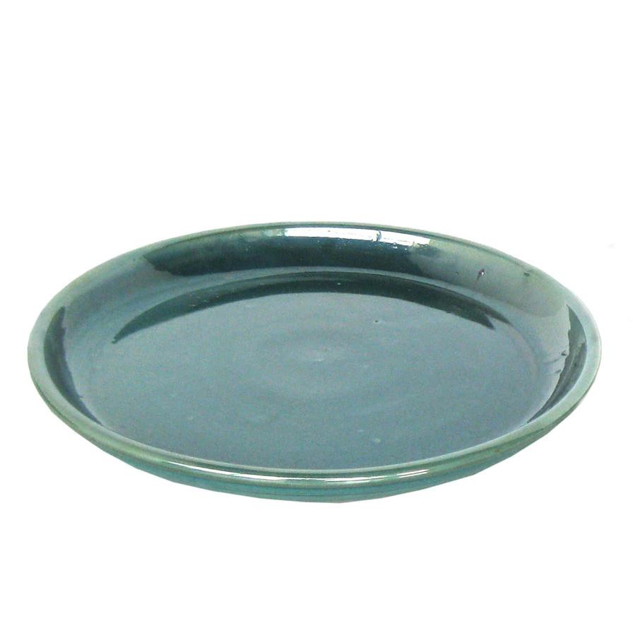 Glazed Terracotta Plant Saucer Celadon Generic (34 x 34 x 4 cm, XL)