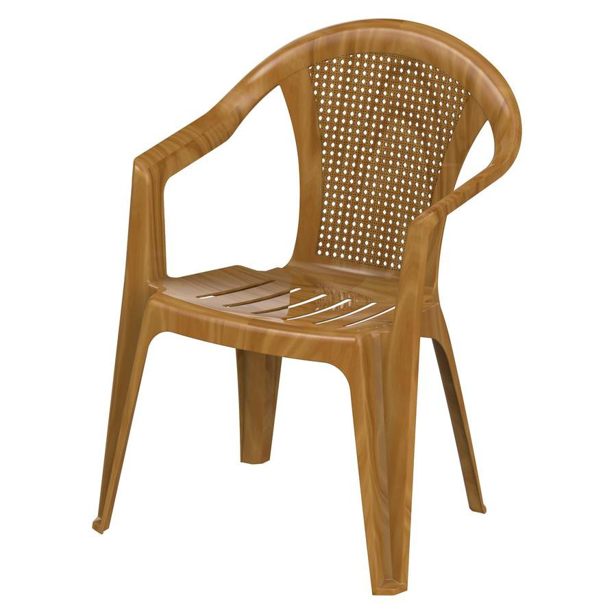 Cosmoplast Plastic Bamboo Armchair (63 x 58 x 81 cm)