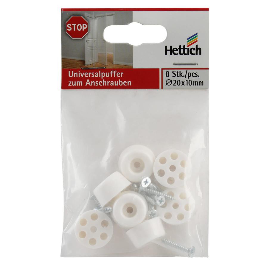 Hettich Universal Buffer W/ Screw Pack (2 x 1 cm, 8 Pc.)