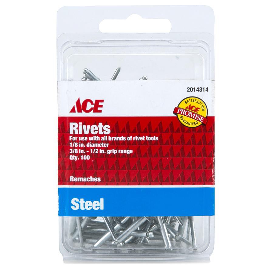 Steel Rivets (3.2 mm, Pack of 100)