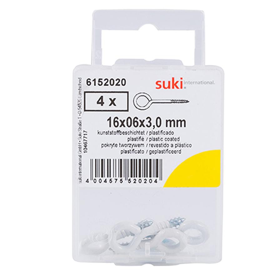 Suki 6152020 Round Head Eye Bolts (16 mm, Pack of 4)