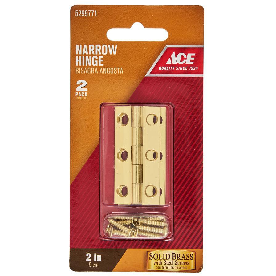 Ace Brass Narrow Hinge (5 cm, 2 Pc.)