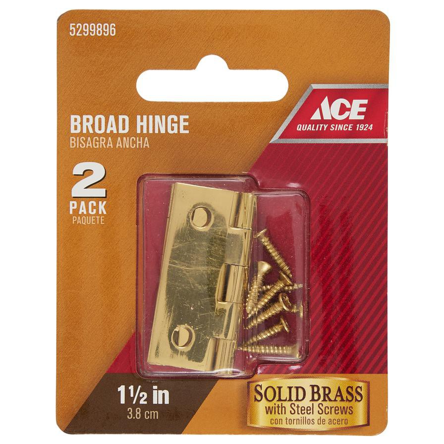 Ace Brass Broad Hinge (3.8 cm, 2 Pc.)