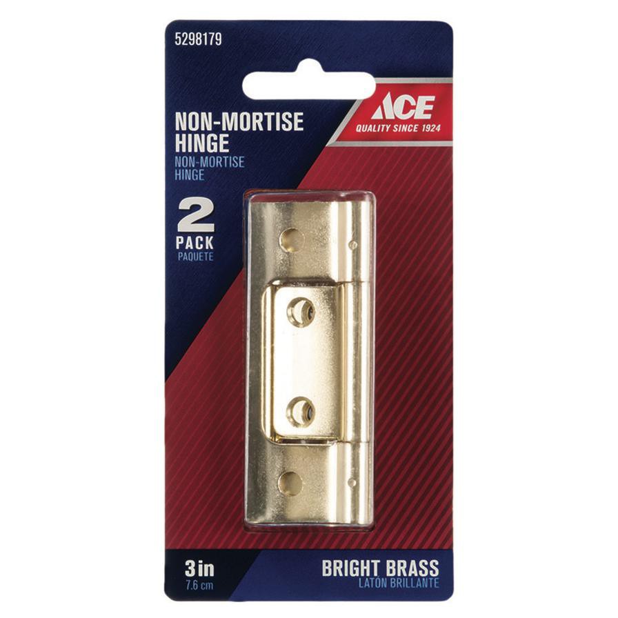 Ace Brass Non-Mortise Hinge (7.62 cm, 2 Pc.)