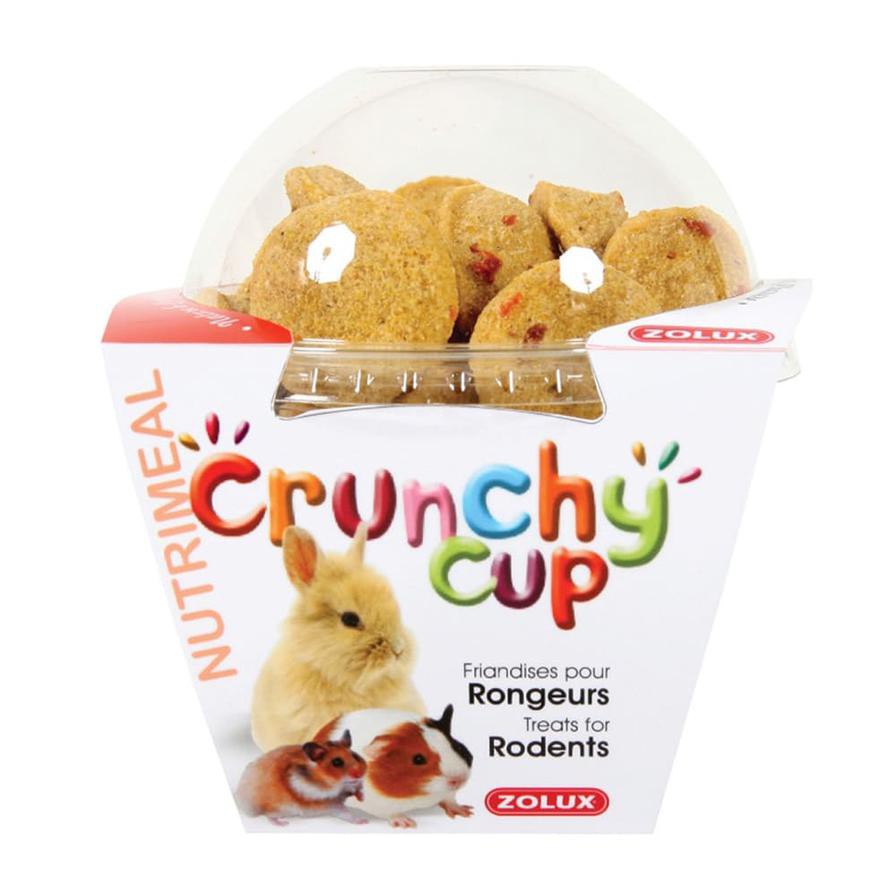 Zolux Crunchy Cup Treats (Plain & Carrot, Rodents, 200 g)