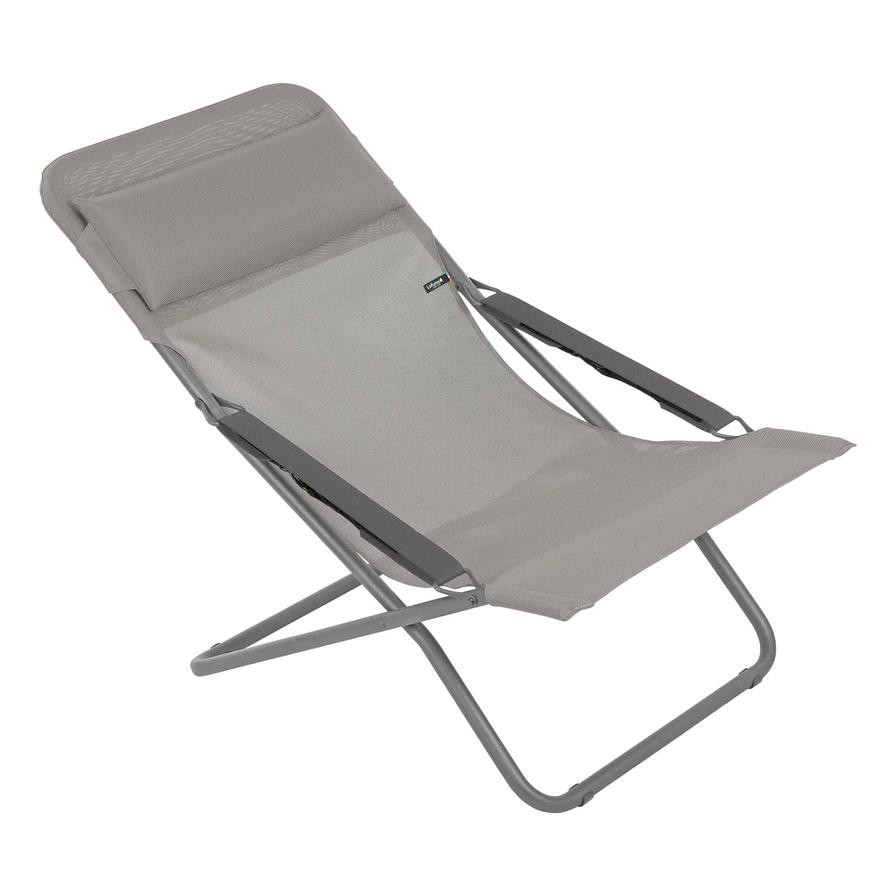 Transabed Steel Deck Chair Lafuma Mobilier (93 x 67 x 88 cm, Titane & Terra)