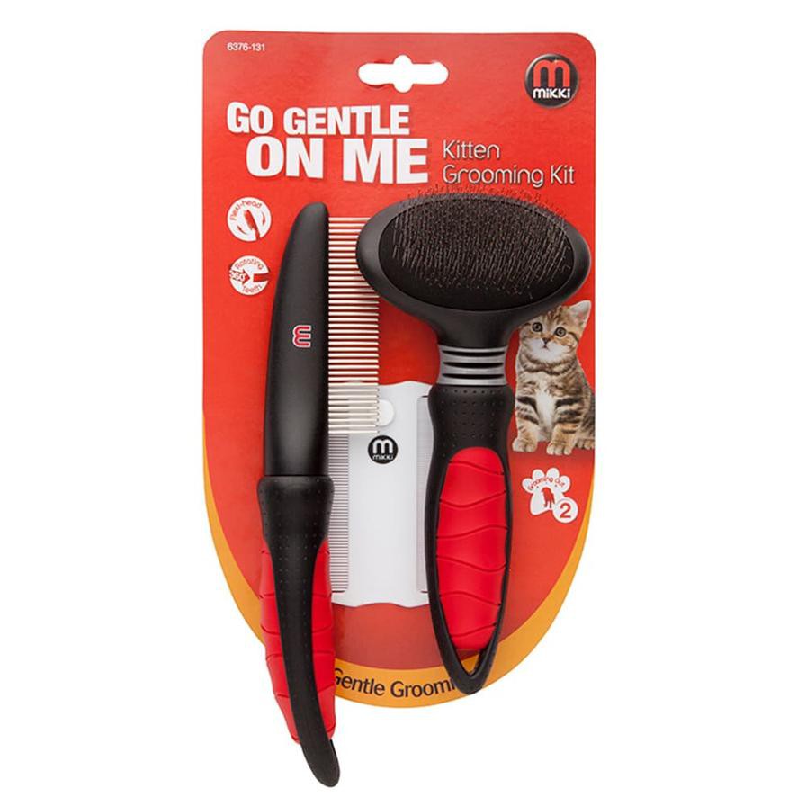 Mikki Go Gentle on Me Kitten Grooming Kit (3 pcs)