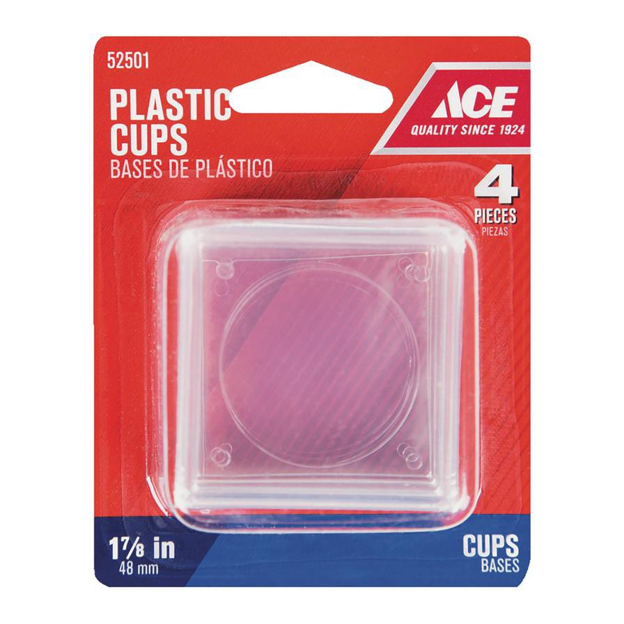 Ace Plastic Caster Cup Square Pack (4.8 cm, 4 Pc.)