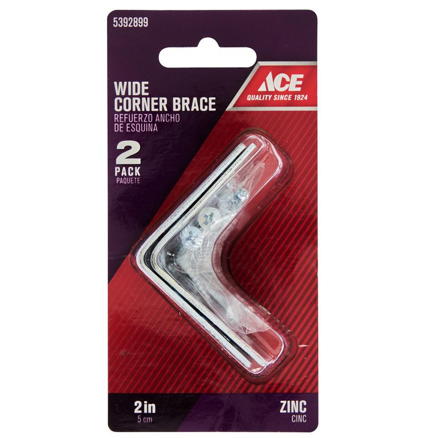 Ace Zinc Wide Corner Brace (5 cm, 2 Pc.)