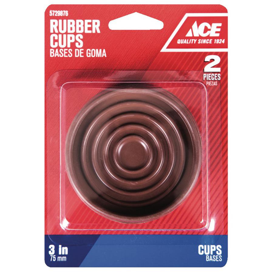 Ace Rubber Round Caster Cup Pack (7.5 cm, 2 Pc.)