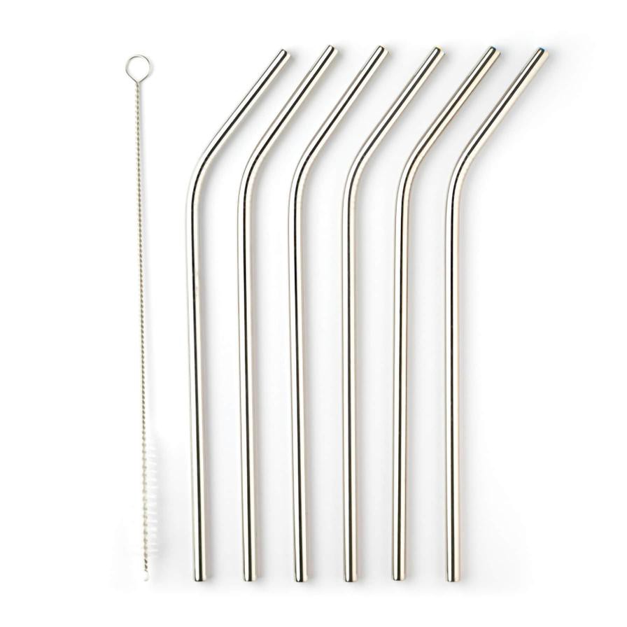 Taylor’s Eye Witness Stainless Steel Straws W/ Brush Cleaner (6 pcs)