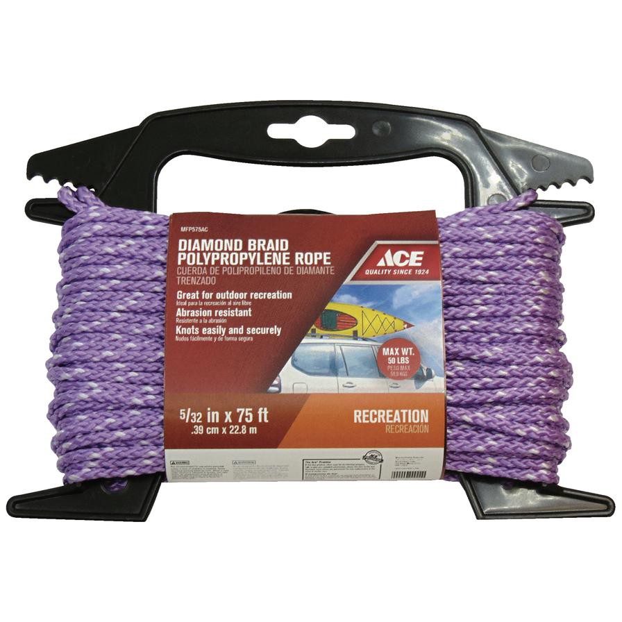 Ace Diamond Braided Polypropylene Rope (22.86 m, Sold Per Piece)