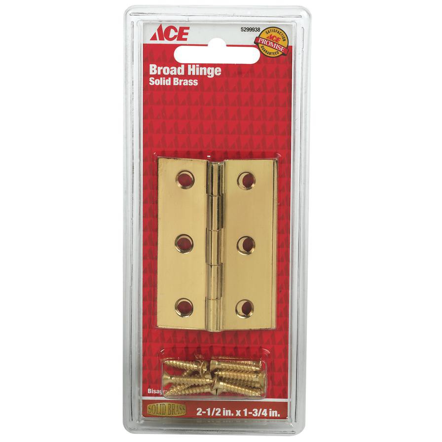 Ace Brass Broad Hinge (6.3 cm, 2 Pc.)