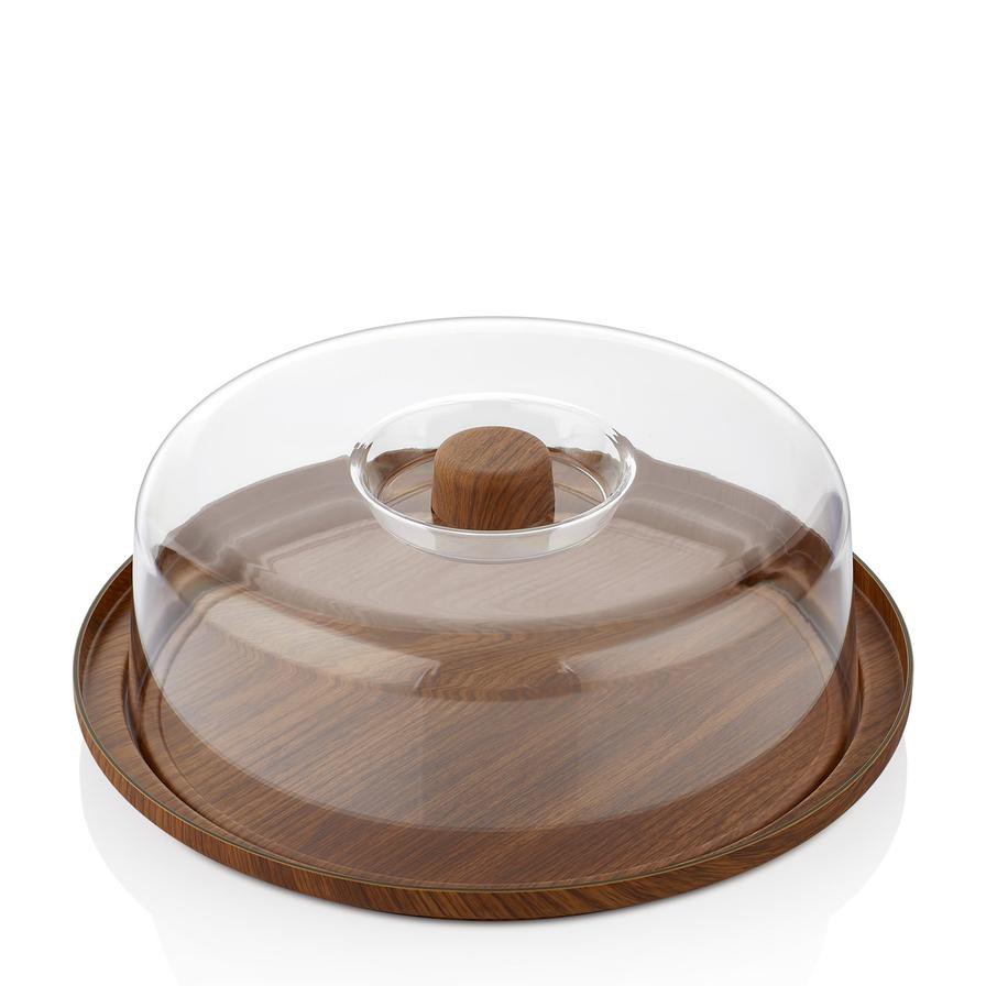 Evelin Cake Serving Tray W/Cover (30.5 x 10.5 cm)