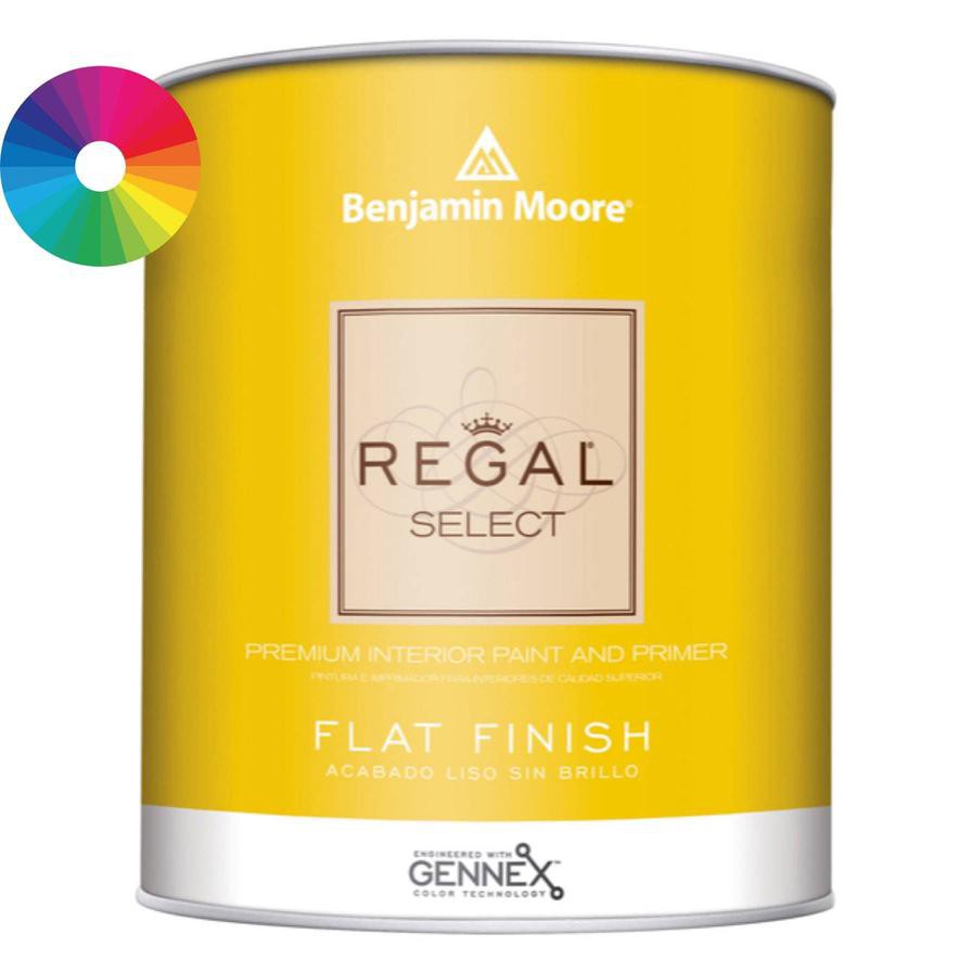 Benjamin Moore Regal Select Flat Interior Paint & Primer (3.7 L, Base 4)