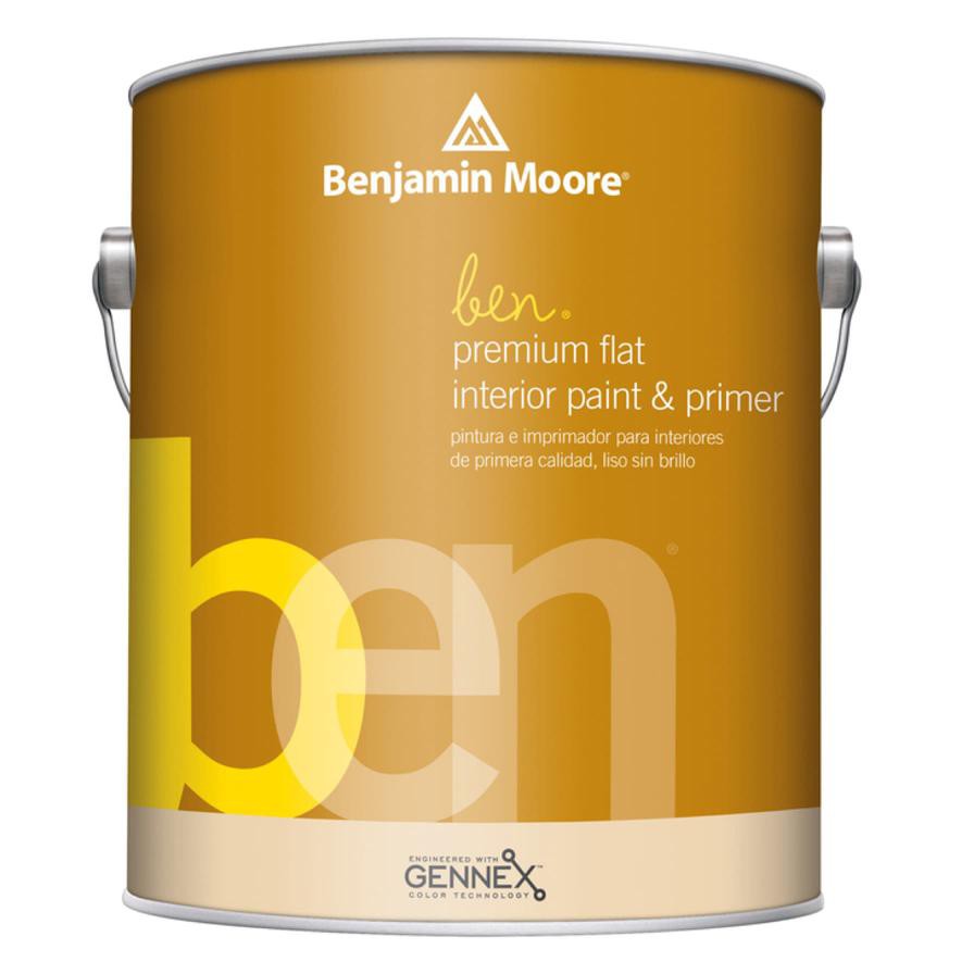 Benjamin Moore Ben Flat Interior Latex Paint & Primer (3.7 L, Base 1)