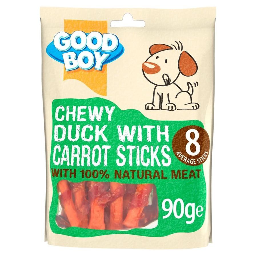 Armitage Good Boy Chewy Duck W/Carrot Stick Dog Treat (Adult Dogs, 90 g)