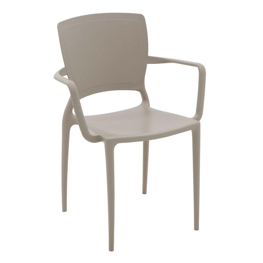 Tramontina Sofia Summa Polypropylene & Fiberglass Closed Backrest Armchair (59 x 84.5 x 50.5 cm)