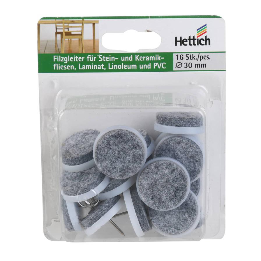 Hettich Felt Glides Pin Pack (3 cm, 16 Pc.)