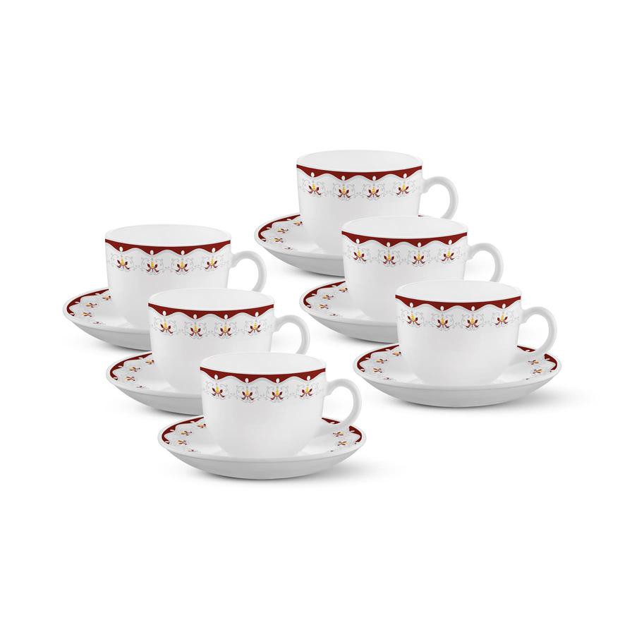 Larah Plano Royal Cup & Saucer Set (12 Pc.)