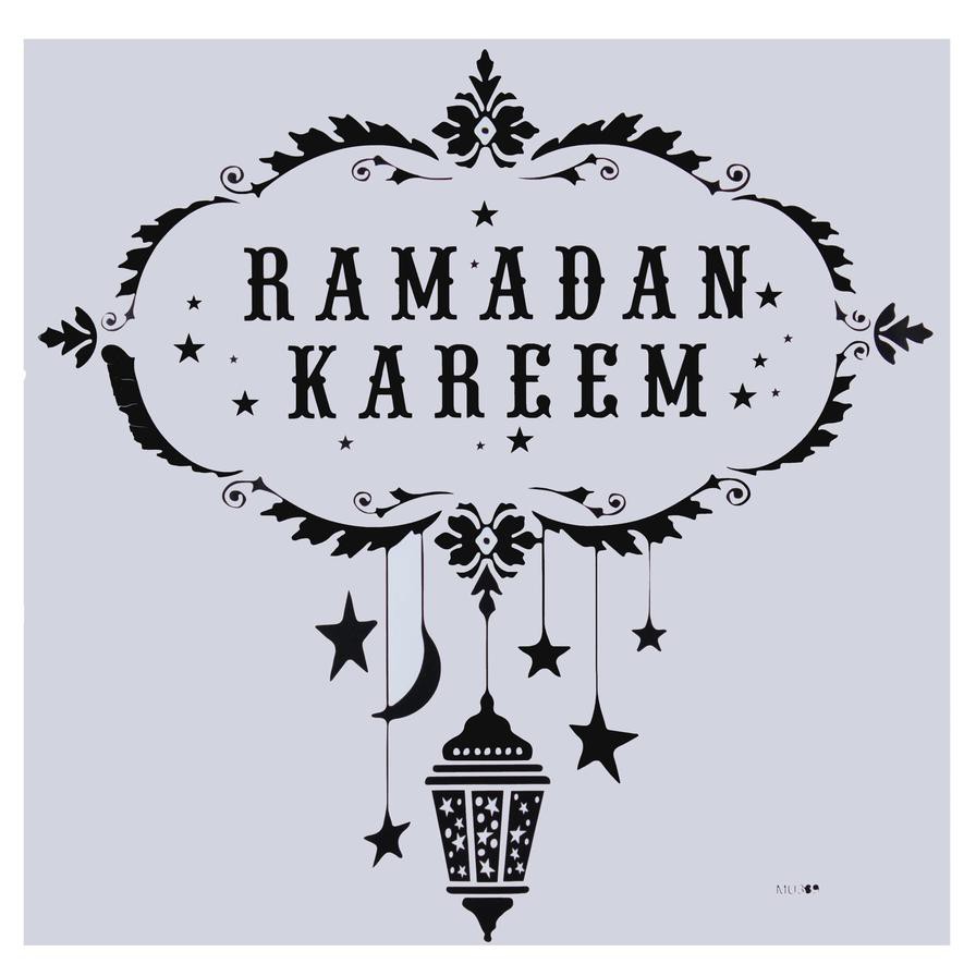 Ideal Home Ramadan Kareem Printed Wall Sticker (55 x 55 cm)