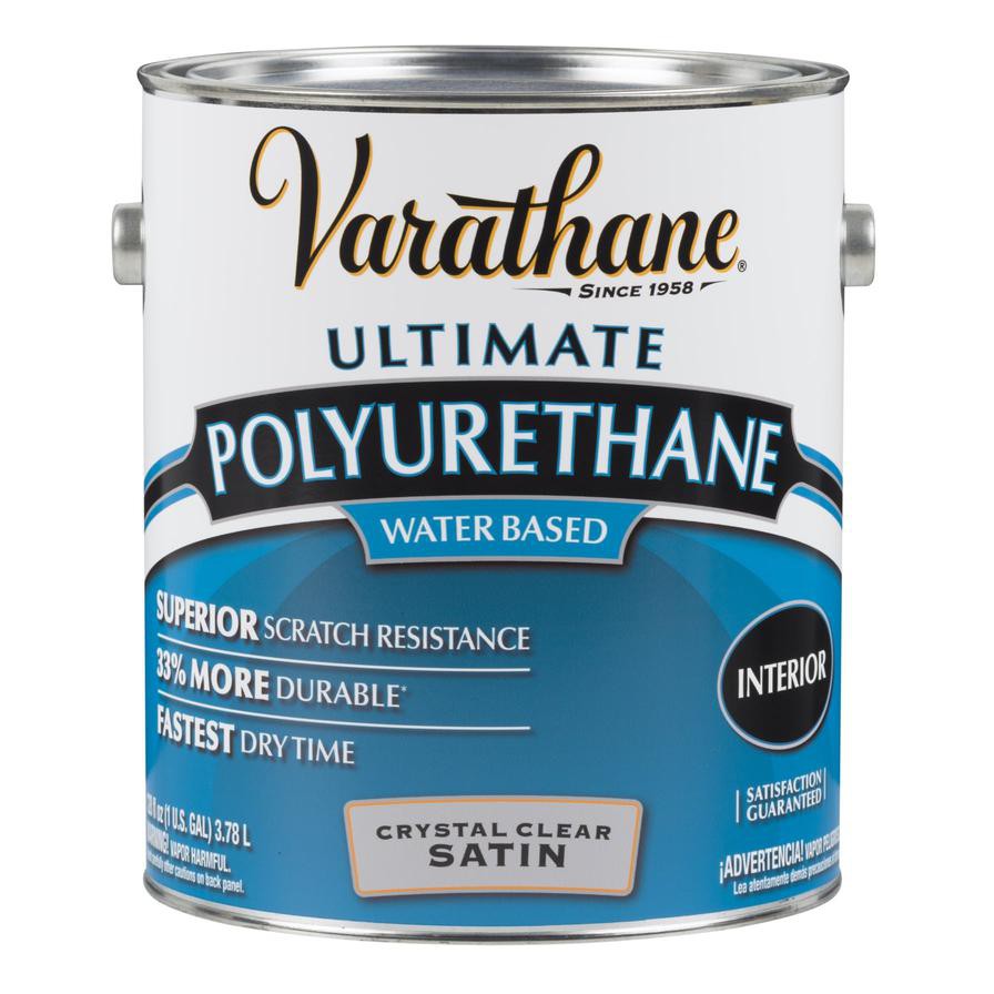 Varathane Interior Water Based Polyurethane For Wood (3.7 L, Satin)