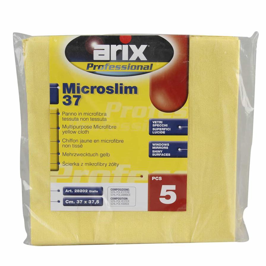 Arix Microslim Microfiber Cleaning Cloth Pack (37 cm, 5 Pc.)