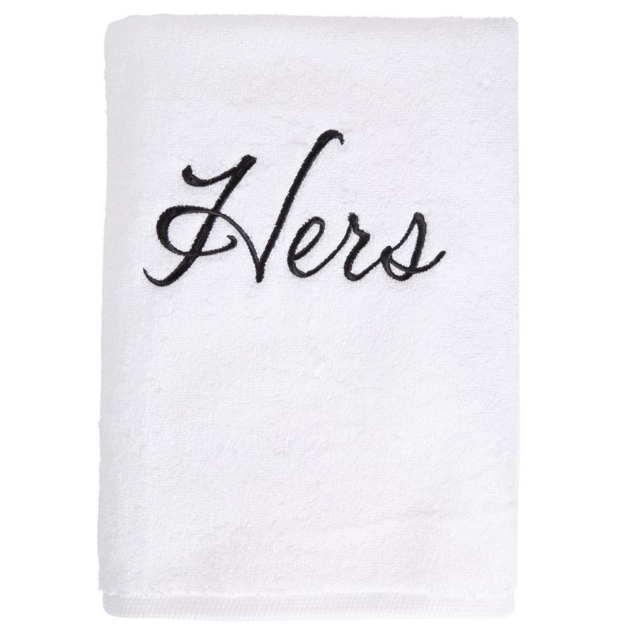 Truebell Her's' Bath Towel (70 x 140 cm,  White)