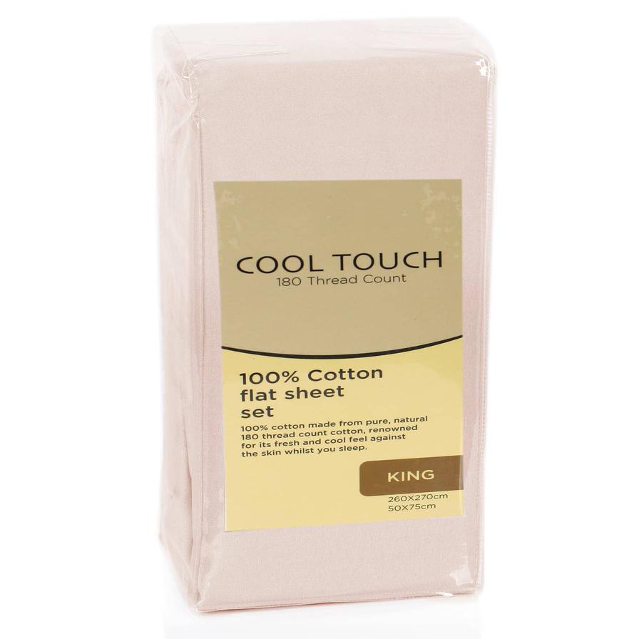 Cool Touch King Flat Sheet (260 x 270 cm, Cream)