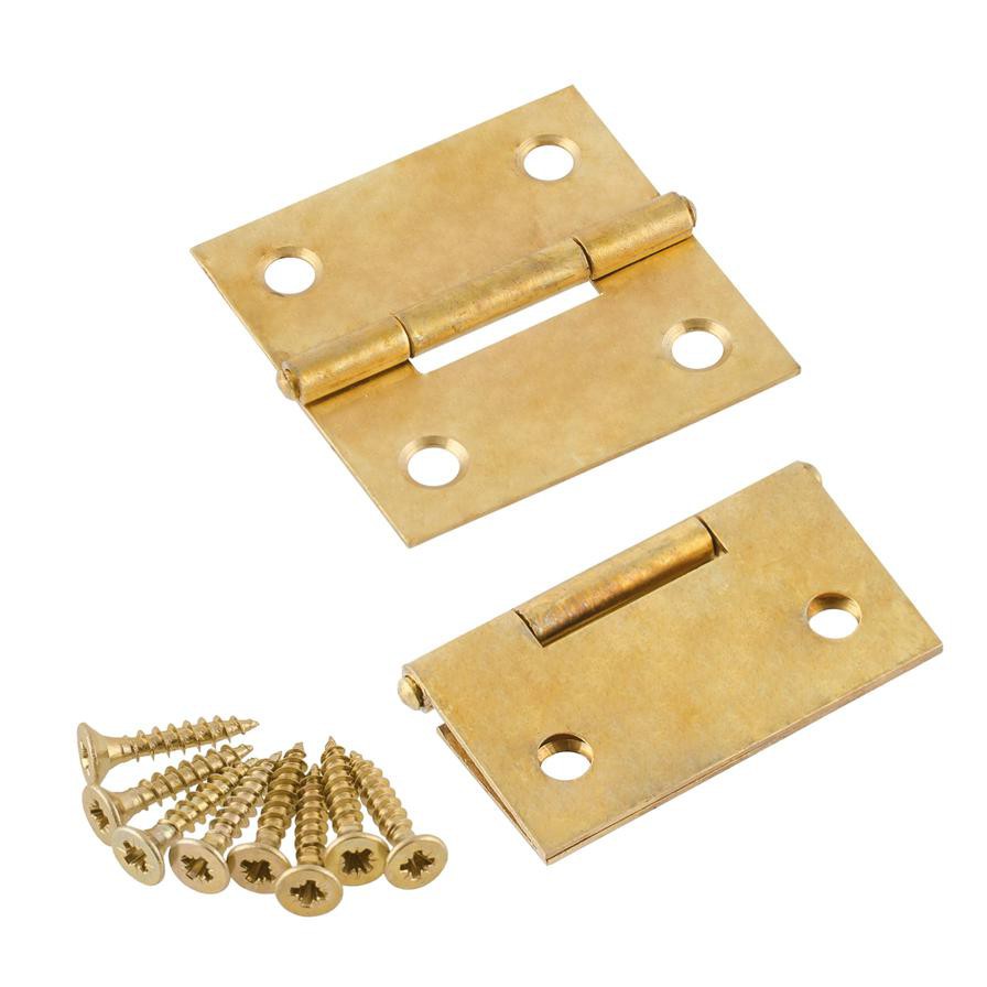 Suki Brass Slim Hinge Pack (3.4 x 6 cm, 2 Pc.)