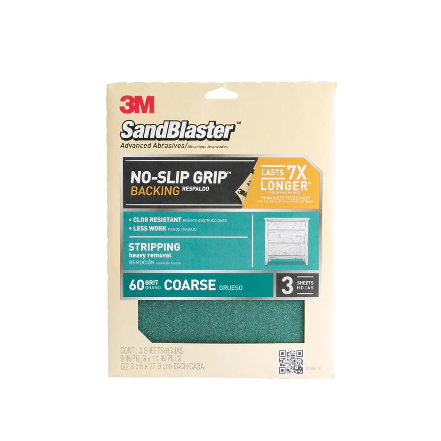 3M Sand Blaster No-Slip Grip Backing Sheet (3 pcs, 22.8 x 27.9 cm)