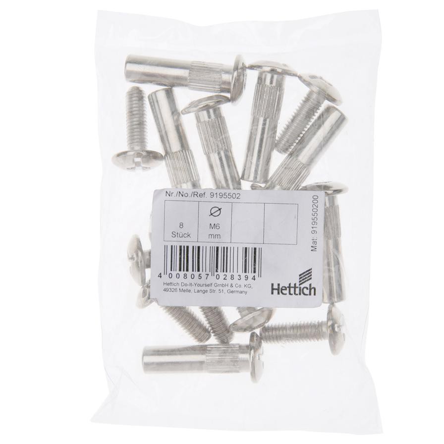 Hettich Connecting Screw M6 (30-42 mm, 8 pcs)