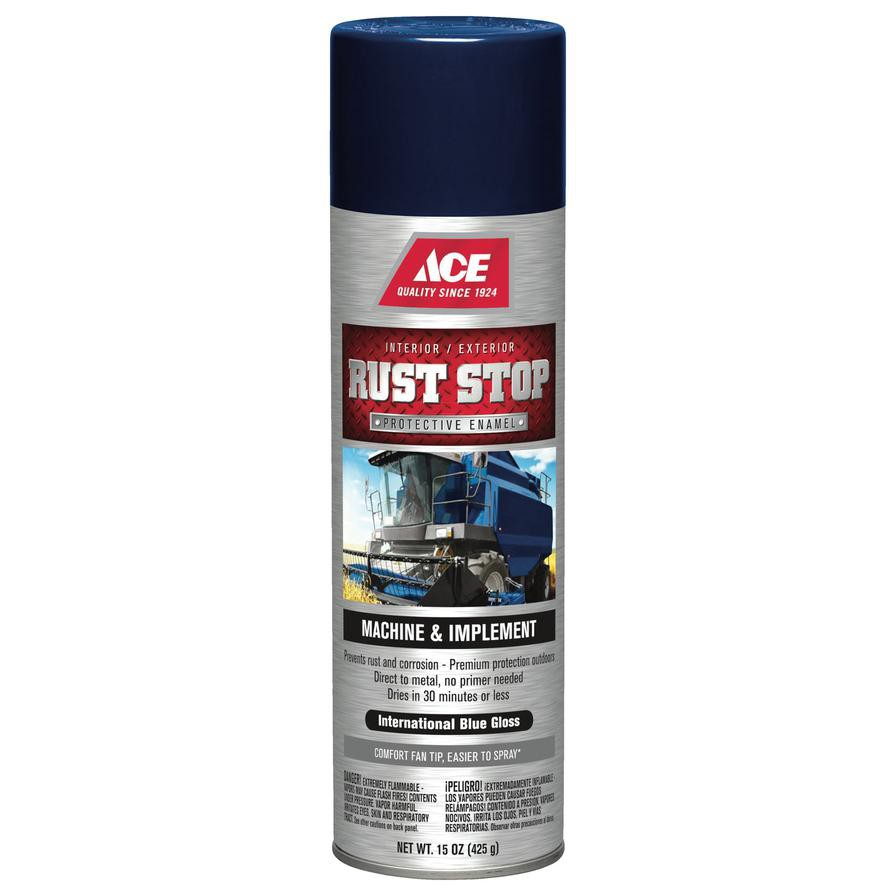 Ace Rust Stop Protective Enamel Spray Paint (425 g, International Blue Gloss)