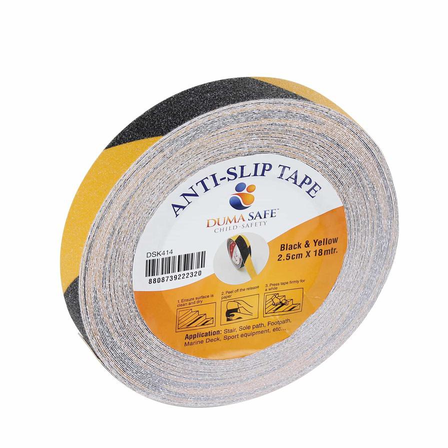 Duma Safe Anti-slip Tape (Black & Yellow, 2.5 cm x 18 m)