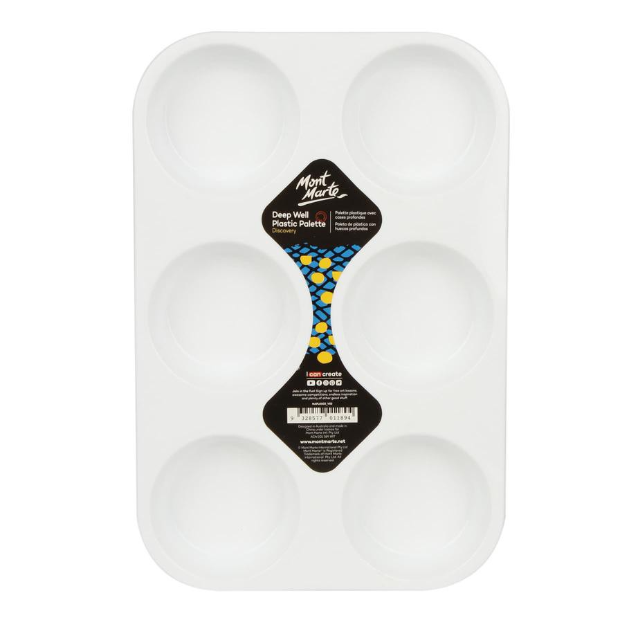 Mont Marte Plastic Deep Well Palette (27 x 18 x 2.5 cm)