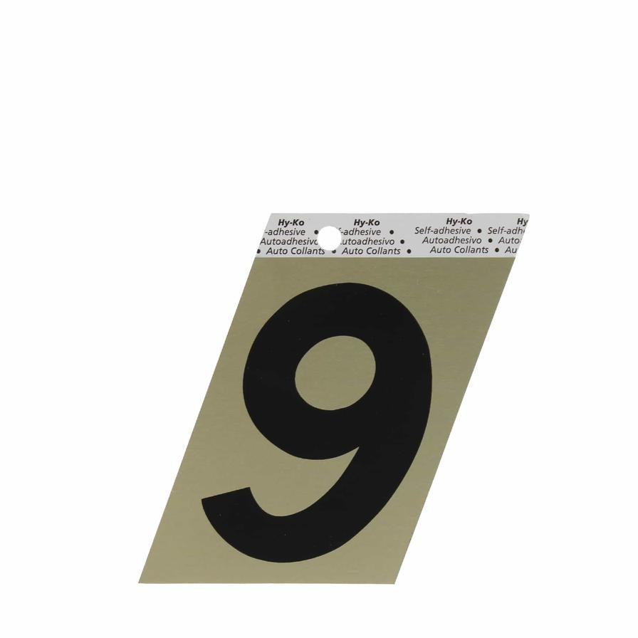 ملصق ذاتي الالتصاق لرقم 9 من الفينيل هاي كو (7.62 × 2.54 × 10.16 سم)