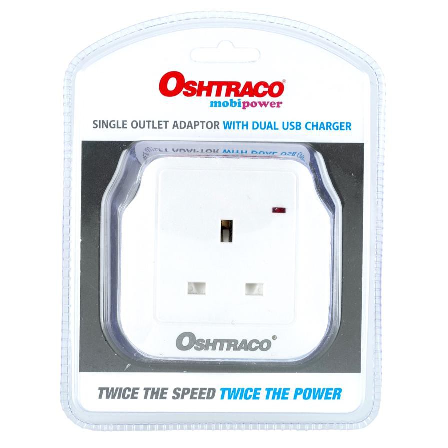 Oshtraco Outlet Adaptor + USB Charger