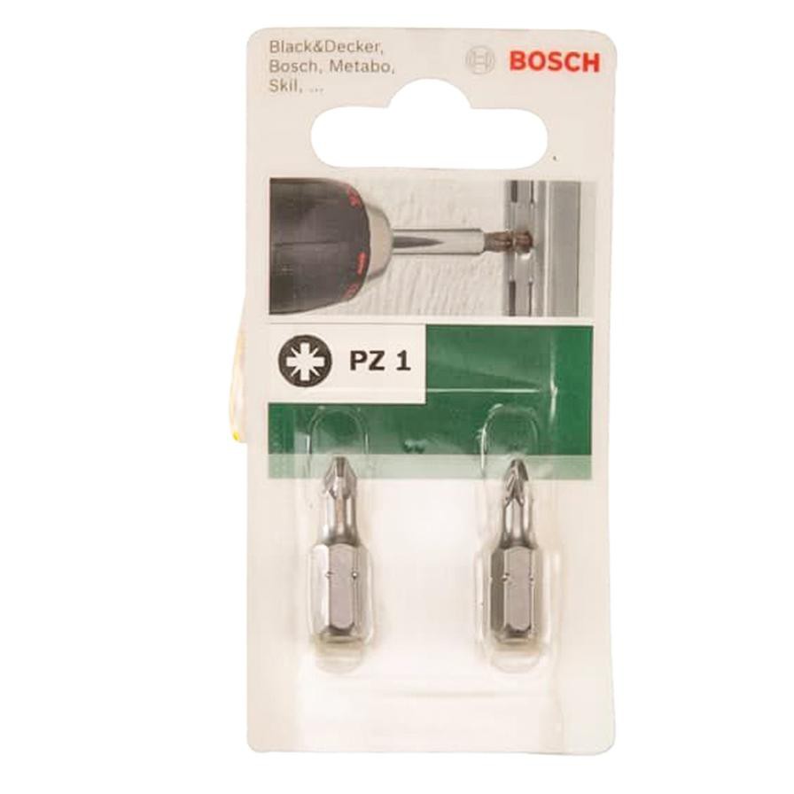 Bosch PZ1 Extra Hard Screwdriver Bit (25 mm, Pack of 2)